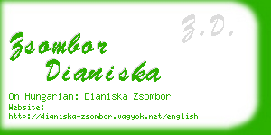zsombor dianiska business card